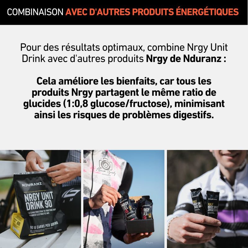 Nrgy Unit Drink - 45 grammes de glucides par portion