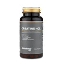 4Endurance Pro Creatine HCL - 60 gélules, flacon marron foncé avec bouchon doré, étiquette montrant les avantages clés sur fond blanc.