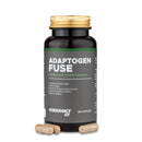 4Endurance Pro Adaptogen Fuse - 60 gélules, flacon marron foncé avec bouchon doré et bande d’étiquette verte sur fond blanc.