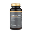 4Endurance Pro Cordyceps - 60 gélules, flacon noir avec bouchon doré et étiquette présentant les bienfaits sur l’endurance et l’énergie.