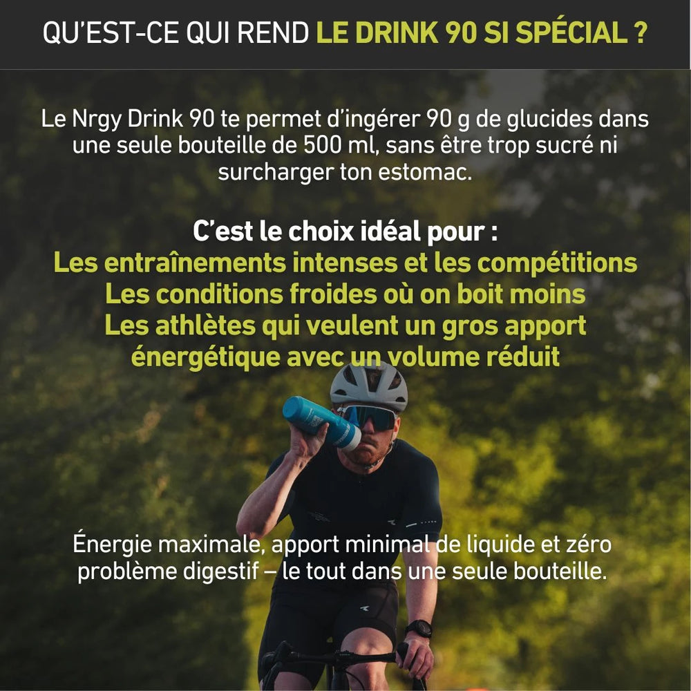 Nrgy Drink 90 : Apport maximal en glucides par portion Nrgy Drink 90 : Apport maximal en glucides par portion