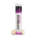 4Energy Electrolytes - 20 comprimés effervescents saveur fruit de la passion, tube avec marquage violet et noir sur fond blanc.