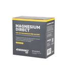 4Endurance Pro Magnesium Direct – 30 x 400 mg, saveur agrumes, boîte noire avec bienfaits inscrits et bande jaune en haut.