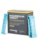 4Endurance Pro Magnesium Direct – 30 x 400 mg, saveur agrumes, boîte noire avec bienfaits inscrits et bande jaune en haut.