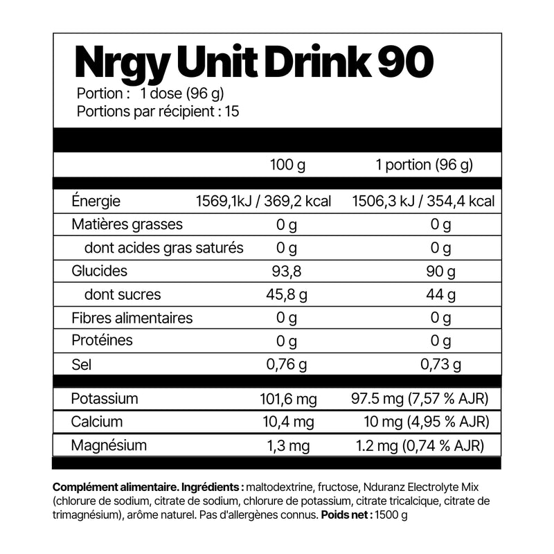 Nrgy Unit Drink 90 (nouvelle saveur)