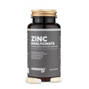 4Endurance Pro Zinc Chelate (bisglycinate) - 60 gélules, flacon marron avec bouchon doré et étiquette grise sur fond blanc.